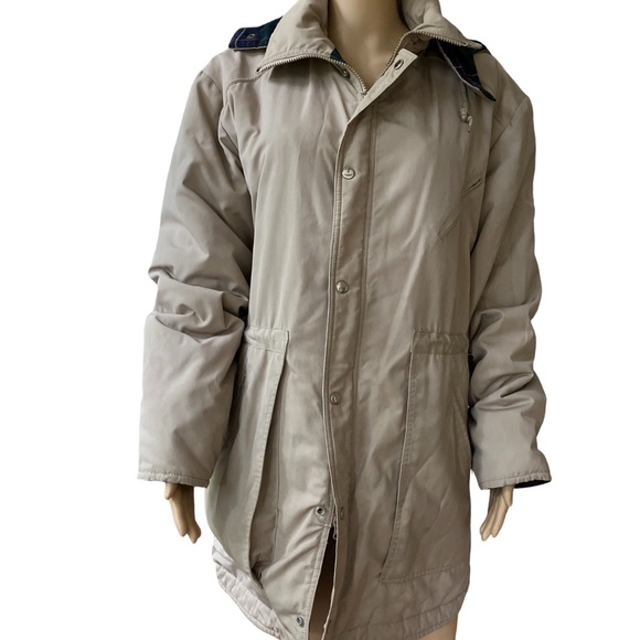 Men’s Tan London Fog Winter Coat - Size 42 Reg